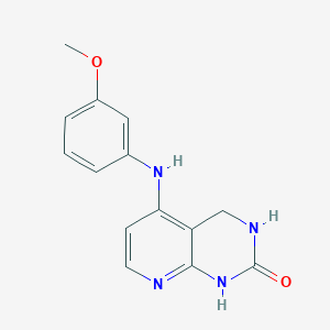 molecular formula C14H14N4O2 B13887211 5-(3-methoxyanilino)-3,4-dihydro-1H-pyrido[2,3-d]pyrimidin-2-one 