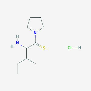 molecular formula C10H21ClN2S B13887212 2-Amino-3-methyl-1-pyrrolidin-1-ylpentane-1-thione;hydrochloride 