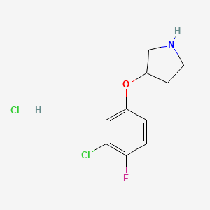 3-(3-Chloro-4-fluorophenoxy)pyrrolidine hydrochloride