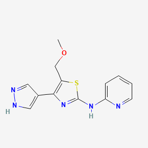 molecular formula C13H13N5OS B13887260 5-(methoxymethyl)-4-(1H-pyrazol-4-yl)-N-pyridin-2-yl-1,3-thiazol-2-amine 