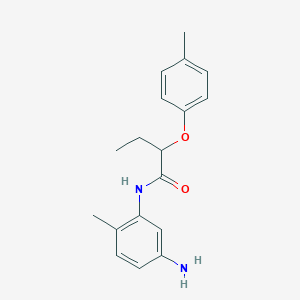molecular formula C18H22N2O2 B1388727 N-(5-Amino-2-methylphenyl)-2-(4-methylphenoxy)-butanamide CAS No. 1020723-46-9