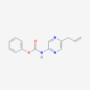 molecular formula C14H13N3O2 B13887353 phenyl N-(5-prop-2-enylpyrazin-2-yl)carbamate 