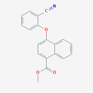 molecular formula C19H13NO3 B13887357 Methyl 4-(2-cyanophenoxy)naphthalene-1-carboxylate 