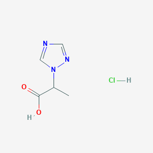 molecular formula C5H8ClN3O2 B1388736 2-[1,2,4]Triazol-1-yl-propionic acid hydrochloride CAS No. 1185297-13-5