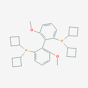 molecular formula C30H40O2P2 B138874 2,2'-Bis(dicyclobutylphosphino)-6,6'-dimethoxy-1,1'-biphenyl CAS No. 150971-51-0