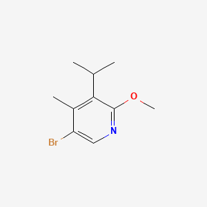 molecular formula C10H14BrNO B13887400 5-Bromo-3-isopropyl-2-methoxy-4-methylpyridine 