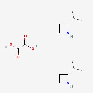 molecular formula C14H28N2O4 B13887412 2-Isopropylazetidine hemioxalate 