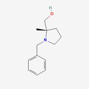 molecular formula C13H19NO B13887434 [(2S)-1-benzyl-2-methyl-pyrrolidin-2-yl]methanol 
