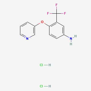molecular formula C12H11Cl2F3N2O B1388745 4-(Pyridin-3-yloxy)-3-(trifluoromethyl)aniline dihydrochloride CAS No. 1185297-45-3