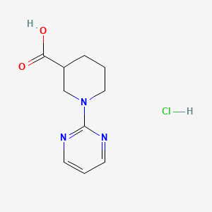 molecular formula C10H14ClN3O2 B1388749 1-(Pyrimidin-2-yl)piperidine-3-carboxylic acid hydrochloride CAS No. 1185296-02-9