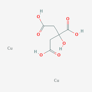 molecular formula C6H8Cu2O7 B13887527 copper;2-hydroxypropane-1,2,3-tricarboxylic acid 