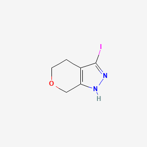 molecular formula C6H7IN2O B13887535 3-Iodo-1,4,5,7-tetrahydropyrano[3,4-C]pyrazole 