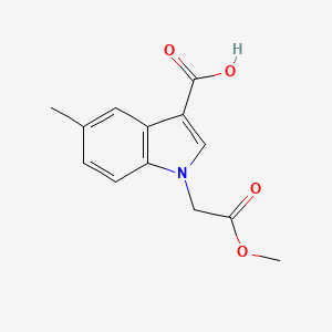 molecular formula C13H13NO4 B13887560 1-(2-Methoxy-2-oxoethyl)-5-methylindole-3-carboxylic acid 