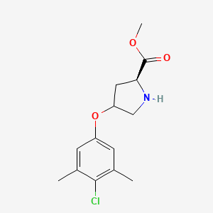 methyl (2S)-4-(4-chloro-3,5-dimethylphenoxy)pyrrolidine-2-carboxylate
