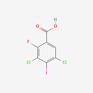 molecular formula C7H2Cl2FIO2 B13887624 3,5-Dichloro-2-fluoro-4-iodobenzoic acid 
