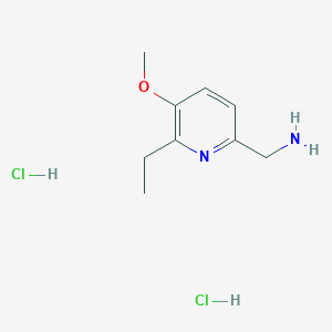 molecular formula C9H16Cl2N2O B13887630 (6-Ethyl-5-methoxypyridin-2-yl)methanamine;dihydrochloride 