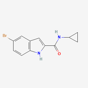 molecular formula C12H11BrN2O B13887634 5-bromo-N-cyclopropyl-1H-indole-2-carboxamide 