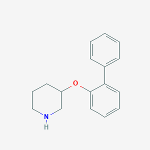 molecular formula C17H19NO B1388765 3-([1,1'-Biphenyl]-2-yloxy)piperidine CAS No. 946714-25-6