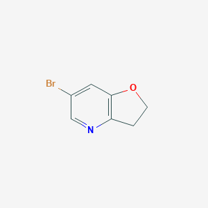 molecular formula C7H6BrNO B13887712 6-bromo-2H,3H-furo[3,2-b]pyridine 