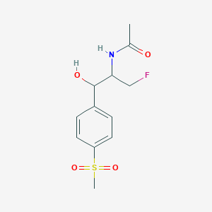 molecular formula C12H16FNO4S B13887714 N-[3-fluoro-1-hydroxy-1-(4-methylsulfonylphenyl)propan-2-yl]acetamide 