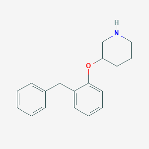molecular formula C18H21NO B1388772 3-(2-Benzylphenoxy)piperidine CAS No. 946725-80-0