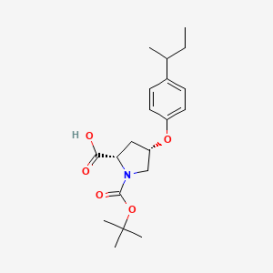(2S,4S)-1-(Tert-butoxycarbonyl)-4-[4-(sec-butyl)-phenoxy]-2-pyrrolidinecarboxylic acid