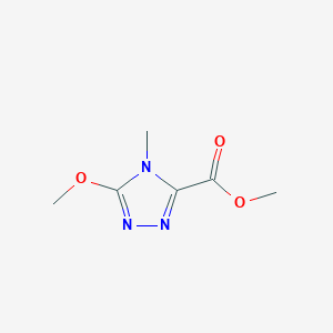 molecular formula C6H9N3O3 B13887744 Methyl 5-methoxy-4-methyl-1,2,4-triazole-3-carboxylate 