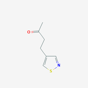 molecular formula C7H9NOS B13887784 4-(1,2-Thiazol-4-yl)butan-2-one 