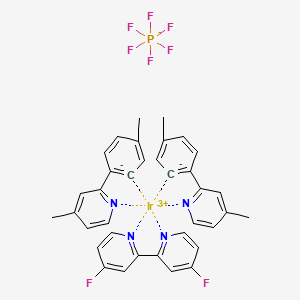 molecular formula C36H30F8IrN4P B13887789 4-fluoro-2-(4-fluoropyridin-2-yl)pyridine;iridium(3+);4-methyl-2-(4-methylbenzene-6-id-1-yl)pyridine;hexafluorophosphate 