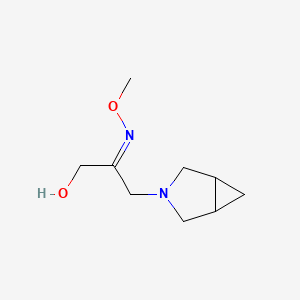 molecular formula C9H16N2O2 B13887793 (2E)-3-(3-Azabicyclo[3.1.0]hexan-3-YL)-2-methoxyimino-propan-1-OL 