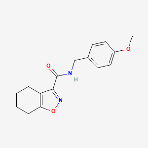molecular formula C16H18N2O3 B13887815 N-[(4-methoxyphenyl)methyl]-4,5,6,7-tetrahydro-1,2-benzoxazole-3-carboxamide 