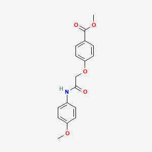 molecular formula C17H17NO5 B13887860 Methyl 4-[2-(4-methoxyanilino)-2-oxoethoxy]benzoate CAS No. 852980-65-5