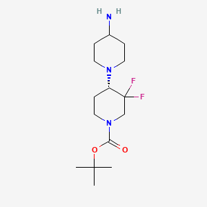 molecular formula C15H27F2N3O2 B13887873 tert-butyl (4S)-4-(4-amino-1-piperidyl)-3,3-difluoro-piperidine-1-carboxylate 