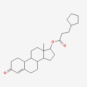 molecular formula C26H38O3 B13887876 19-Nortestosterone cyclopenytlpropionate 