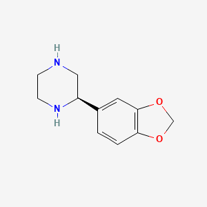 molecular formula C11H14N2O2 B13887893 (R)-2-(Benzo[D][1,3]dioxol-5-YL)piperazine 
