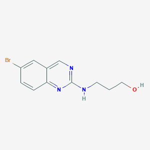 molecular formula C11H12BrN3O B13887894 3-[(6-Bromoquinazolin-2-yl)amino]propan-1-ol 