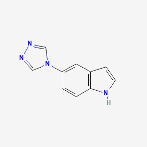 molecular formula C10H8N4 B13887898 5-(1,2,4-triazol-4-yl)-1H-indole 
