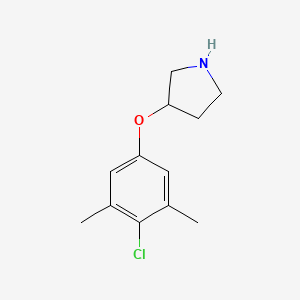 molecular formula C12H16ClNO B1388792 3-(4-Chloro-3,5-dimethylphenoxy)pyrrolidine CAS No. 946726-85-8