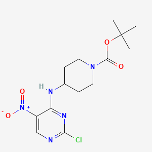 molecular formula C14H20ClN5O4 B13887924 tert-Butyl 4-(2-chloro-5-nitropyrimidin-4-ylamino)piperidine-1-carboxylate CAS No. 1124330-16-0