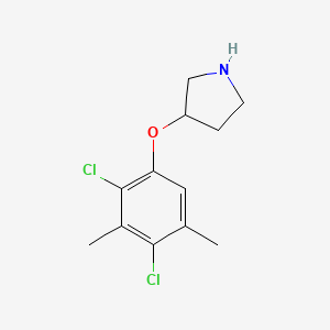 molecular formula C12H15Cl2NO B1388793 3-(2,4-Dichloro-3,5-dimethylphenoxy)pyrrolidine CAS No. 946681-98-7
