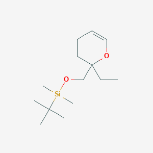 molecular formula C14H28O2Si B13887937 tert-butyl[(2-ethyl-3,4-dihydro-2H-pyran-2-yl)methoxy]dimethylsilane 