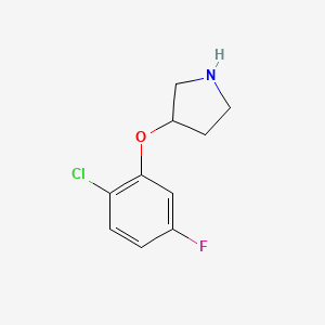molecular formula C10H11ClFNO B1388794 3-(2-Chloro-5-fluorophenoxy)pyrrolidine CAS No. 946682-00-4