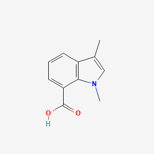 molecular formula C11H11NO2 B13887940 1,3-Dimethylindole-7-carboxylic acid 