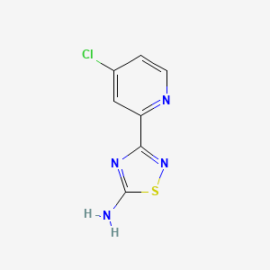 molecular formula C7H5ClN4S B13887966 3-(4-Chloropyridin-2-yl)-1,2,4-thiadiazol-5-amine 