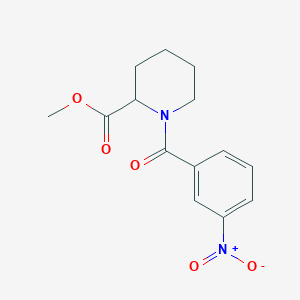 molecular formula C14H16N2O5 B13887974 Methyl 1-(3-nitrobenzoyl)piperidine-2-carboxylate 
