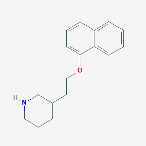 molecular formula C17H21NO B1388798 3-[2-(1-Naphthyloxy)ethyl]piperidine CAS No. 946682-14-0