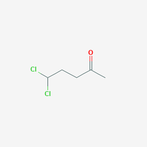 molecular formula C5H8Cl2O B13887981 5,5-Dichloropentan-2-one 