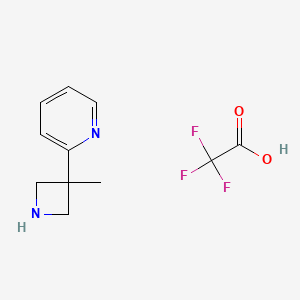 molecular formula C11H13F3N2O2 B13887988 2-(3-Methylazetidin-3-yl)pyridine;2,2,2-trifluoroacetic acid 