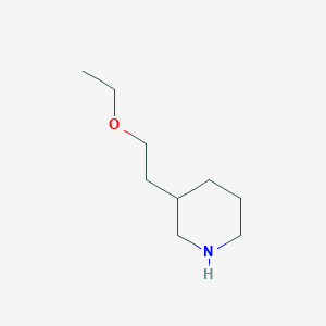 molecular formula C9H19NO B1388799 3-(2-Ethoxyethyl)piperidine CAS No. 946682-08-2