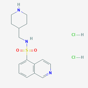 molecular formula C15H21Cl2N3O2S B138880 Isoquinoline-5-sulfonic acid (piperidin-4-ylmethyl)-amide dihydrochloride CAS No. 126264-57-1
